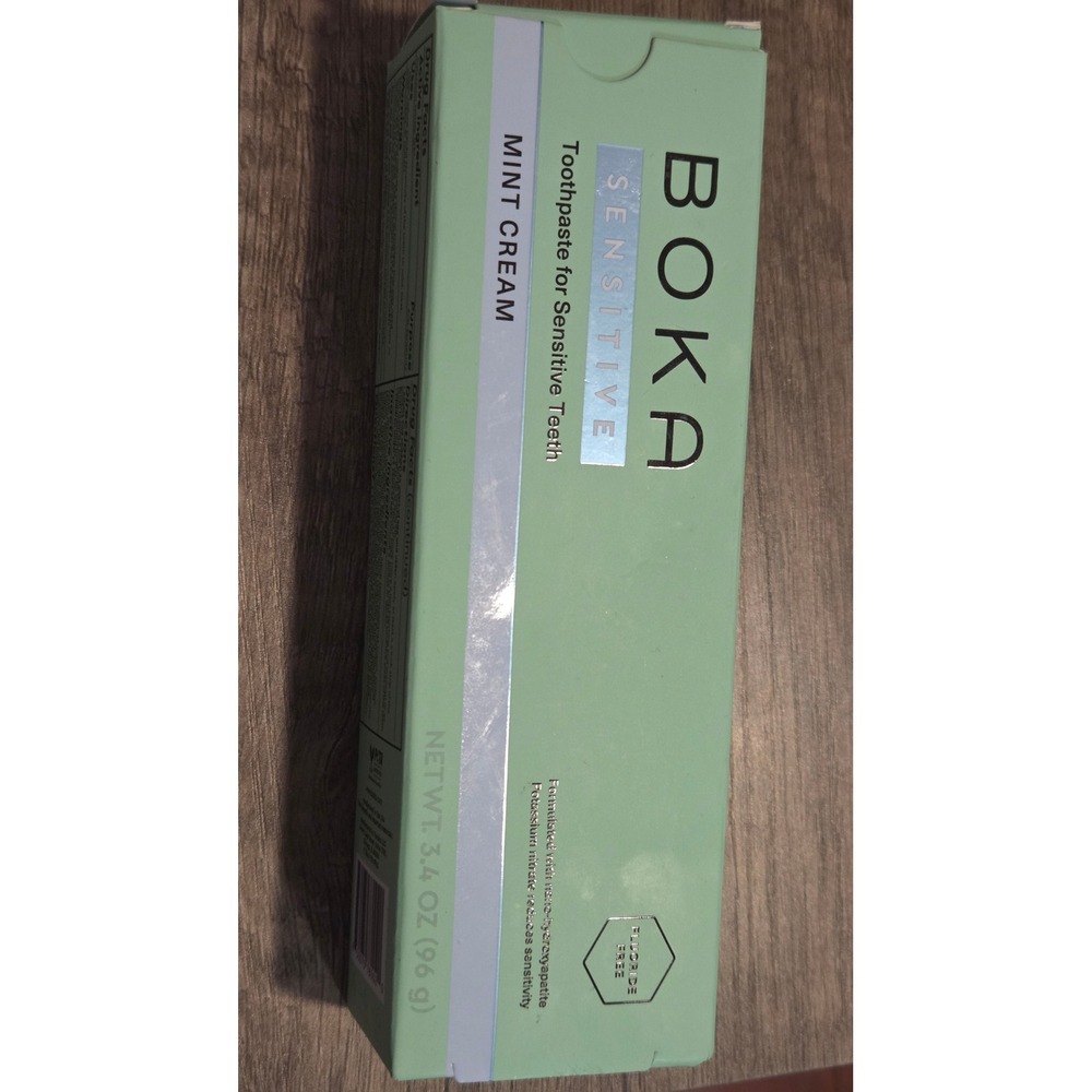Boka Sensitive Toothpaste Mint Cream 3.4oz Fluoride Free n-Ha Sensitivity Relief